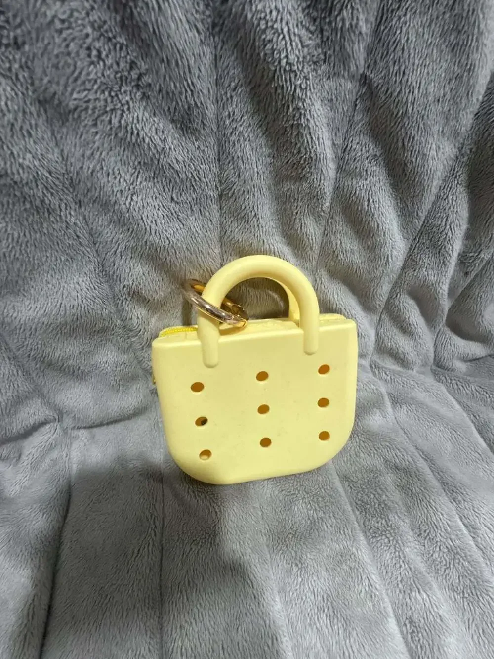 Mini Silicone Rubber Keychain Tote Bag